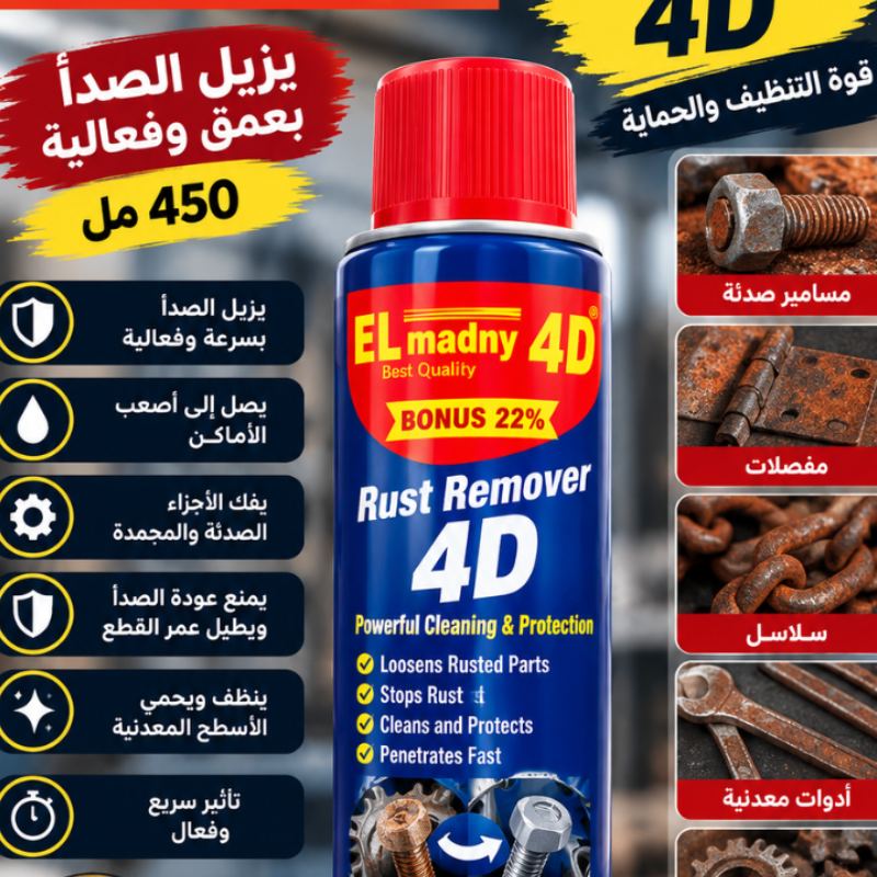مزيل صدا 450ML 4D